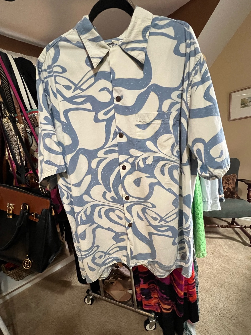 Ron Jon Surf Shop Button-Up Shirt XL Coastal Beach Aesthetic. Vintage Y2K
